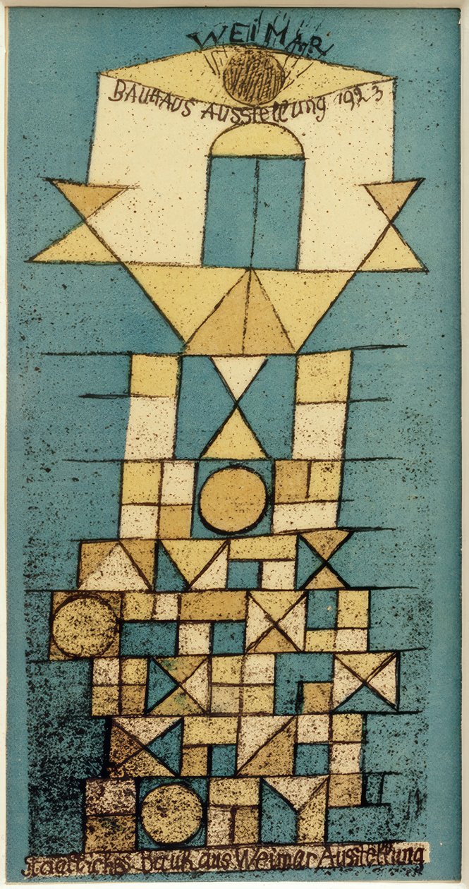 P. Klee, Weimar, Bauhaus exh. 1923 / színes litográfia alkotó: Paul Klee