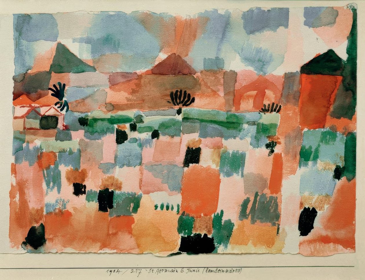 Utca. Germain b. Tunisz (belföld) alkotó: Paul Klee