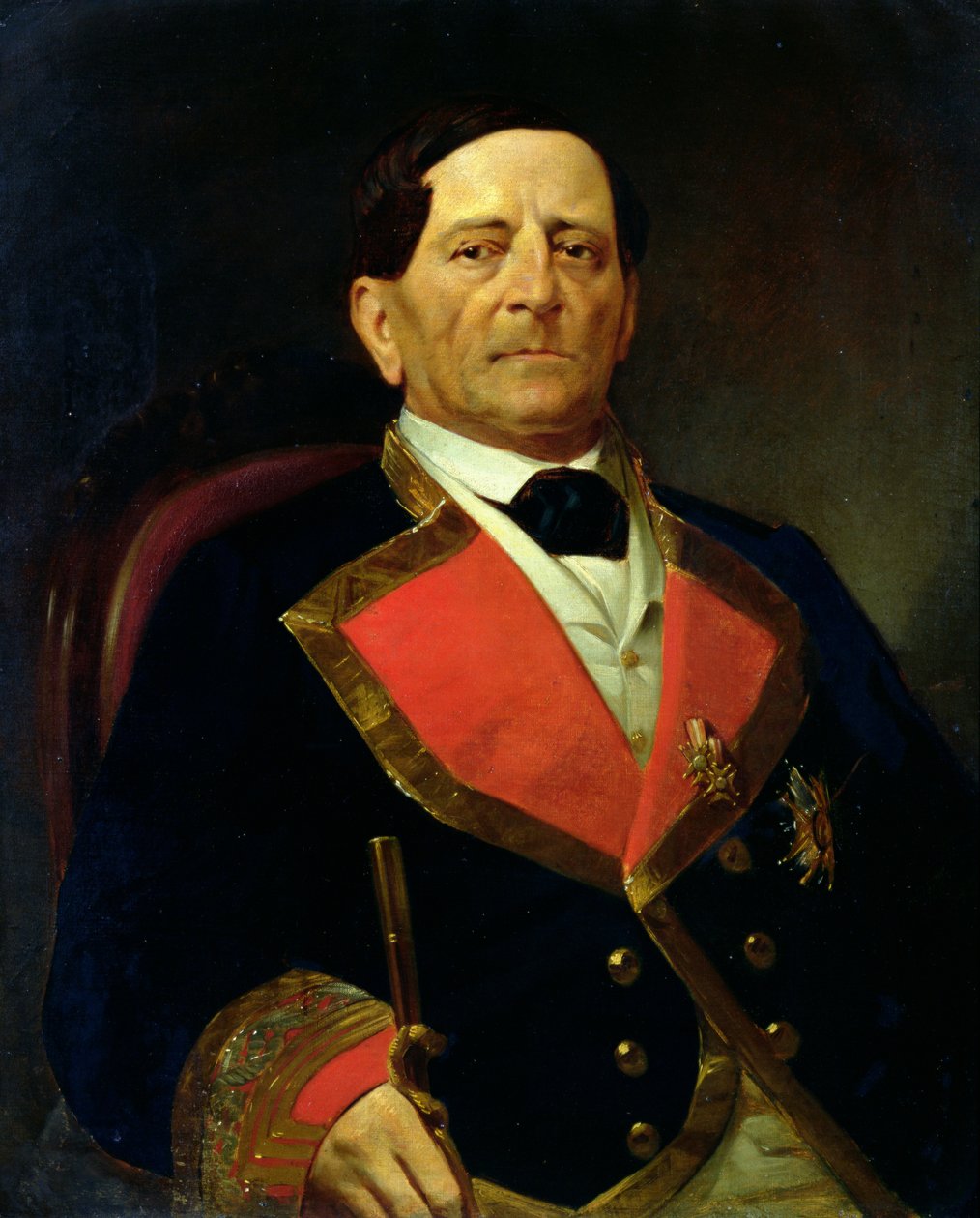 Antonio Lopez de Santa Ana (1794-1876) portréja, 1858 körül (olaj, vászon) alkotó: Paul LOuvrier