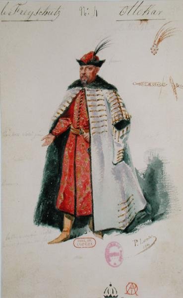 Ottokár herceg Carl Maria von Weber (1786-1826) Der Freischutz című operájából 1841 (wc papíron) alkotó: Paul Lormier