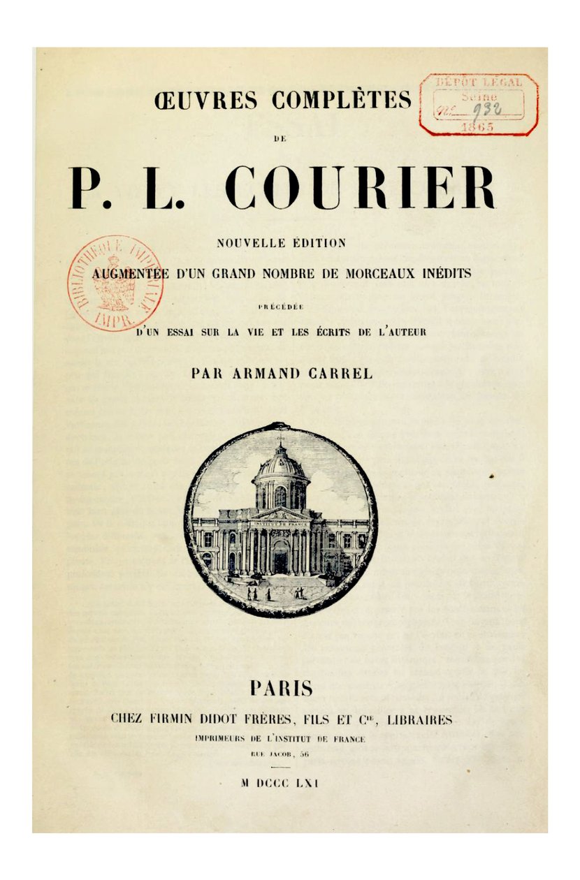 Ábra alkotó: Paul Louis Courier