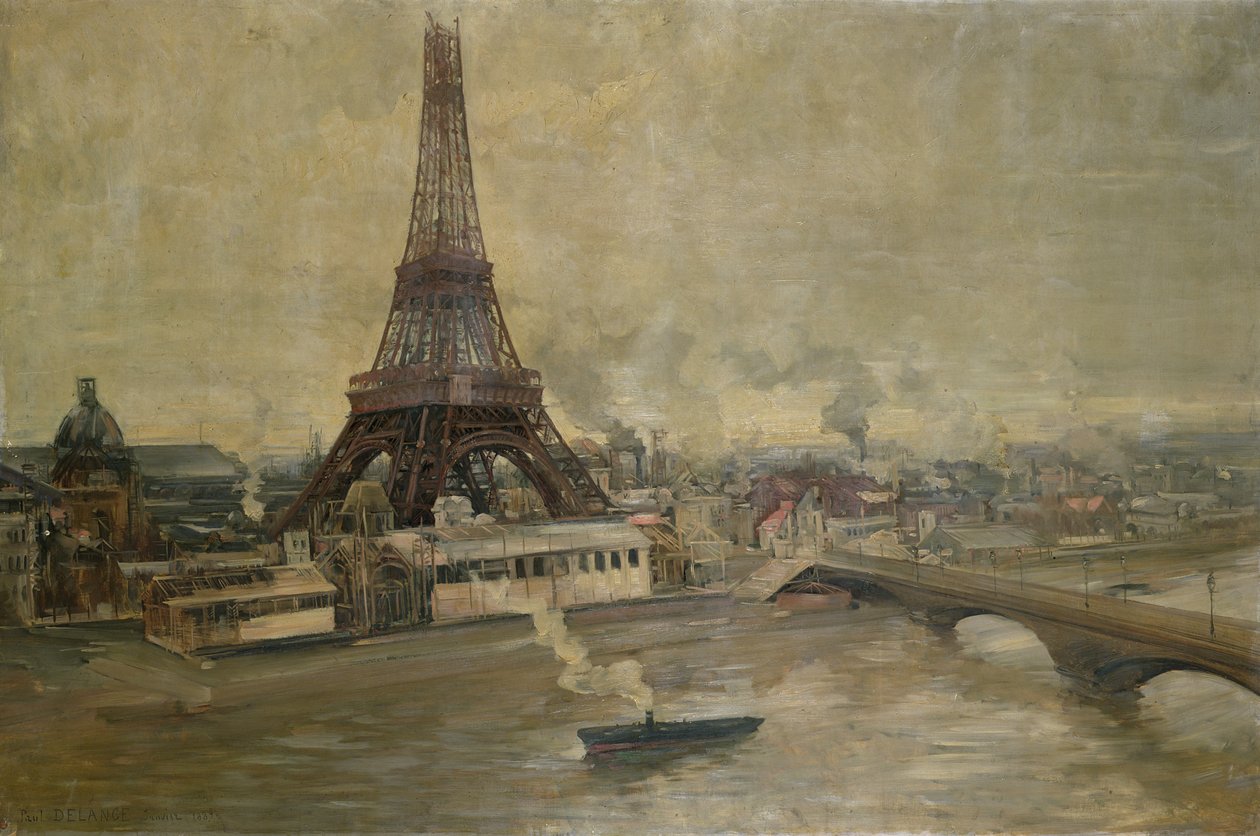 Az Eiffel-torony építése, 1889. január alkotó: Paul Louis Delance