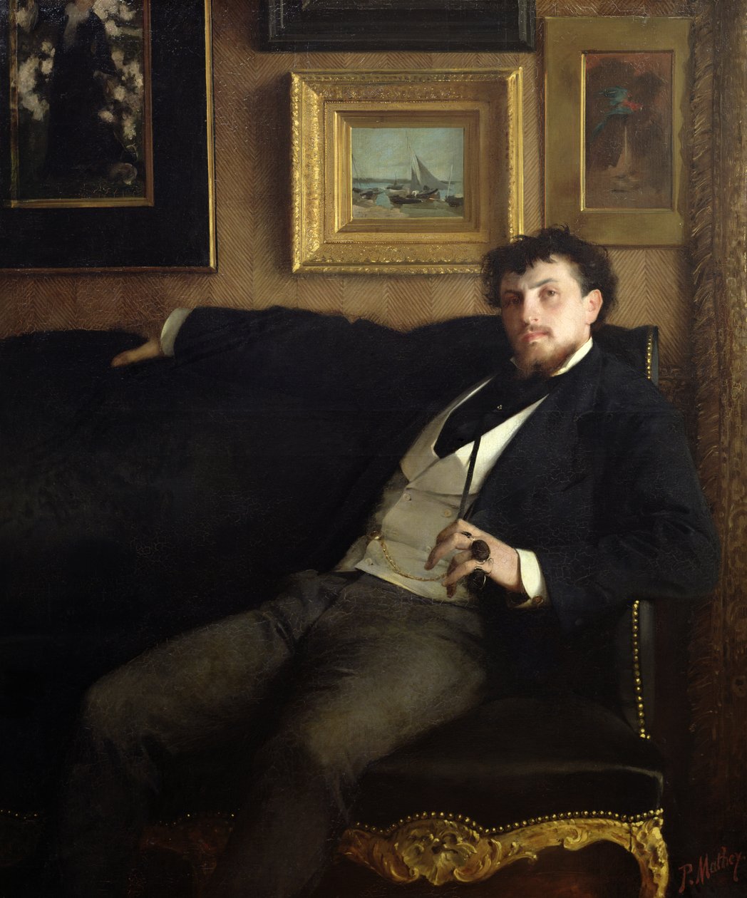 Ernest Duez (1843-96) portréja 1876 alkotó: Paul Mathey