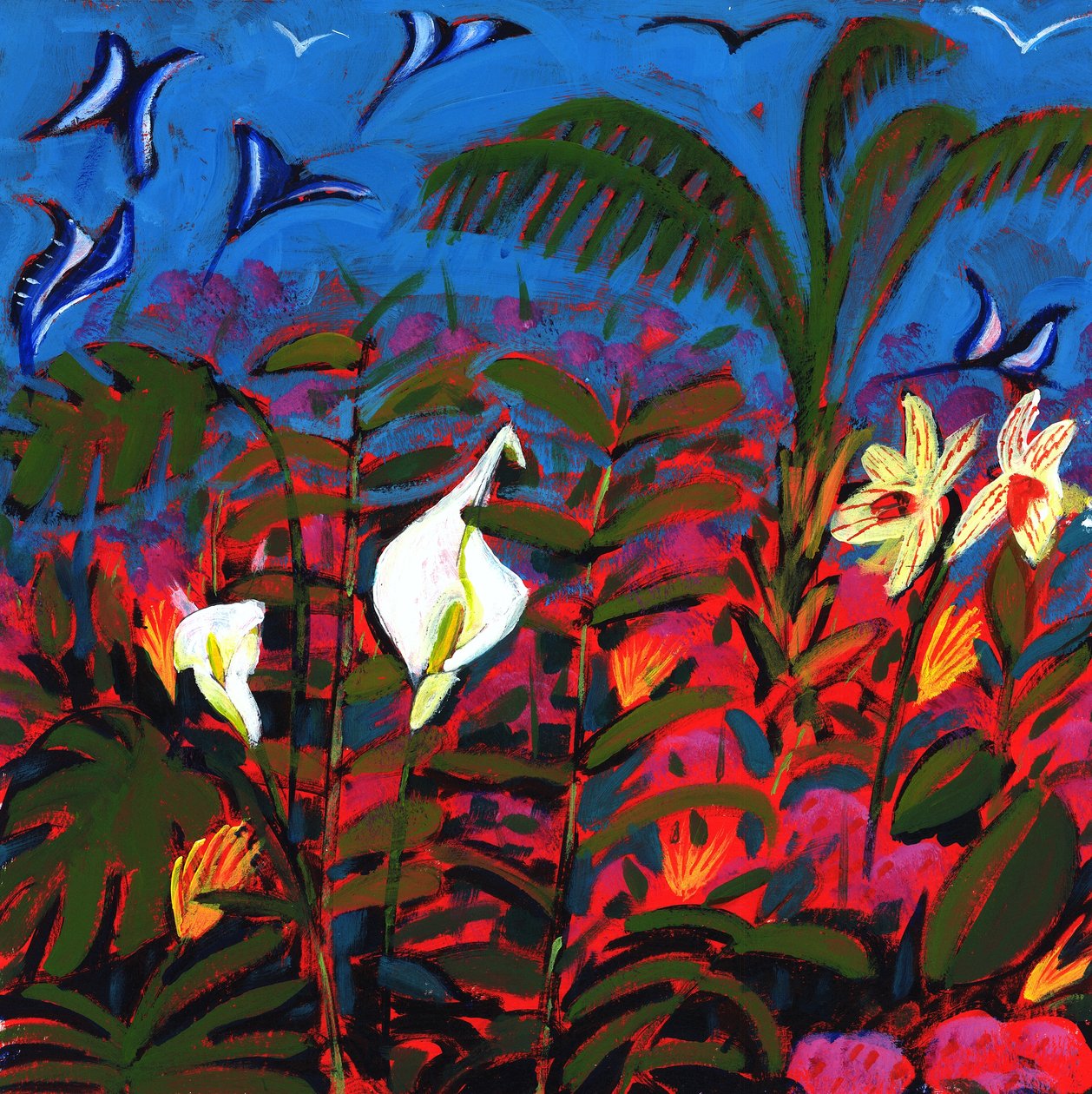 Exotic Garden, 2008 (akril a fedélzeten) alkotó: Paul Powis
