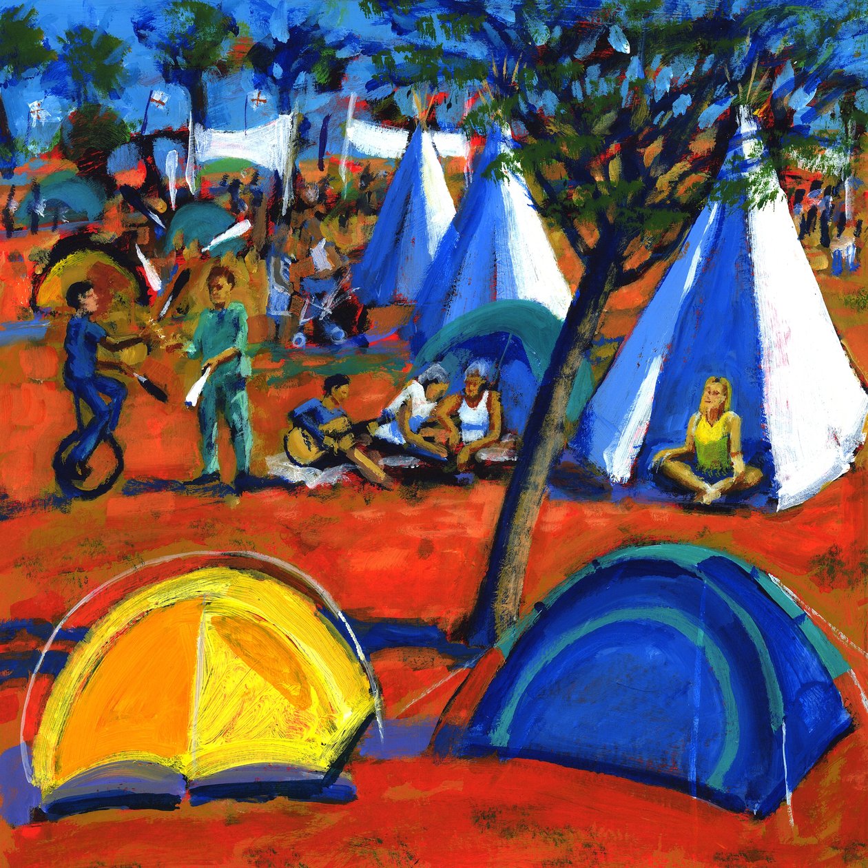 Popfesztivál, 2008 (akril a fedélzeten) alkotó: Paul Powis