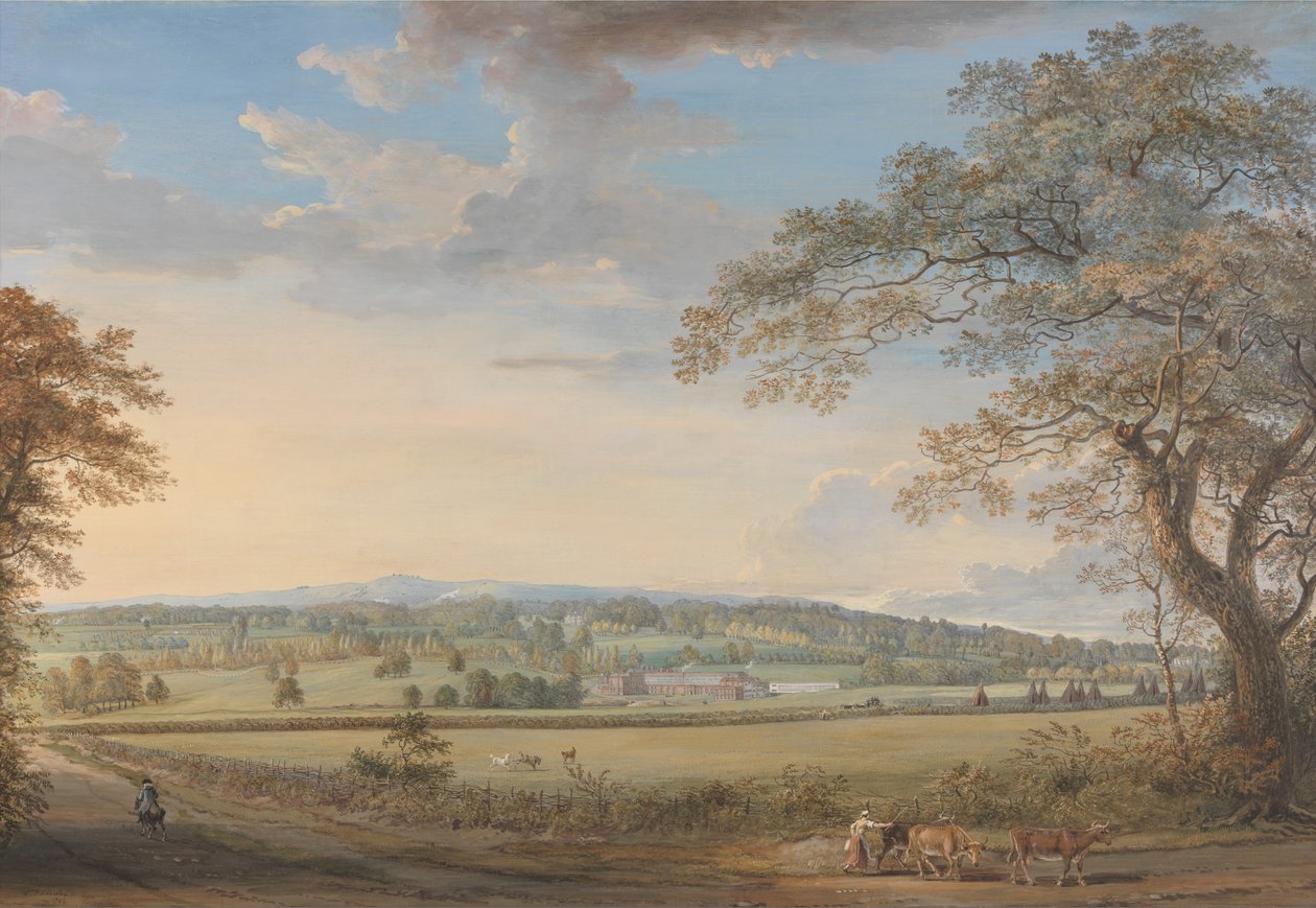 A kilátás Vinters Boxley, Kent, Mr. Whatmans Törökország papírgyárak alkotó: Paul Sandby