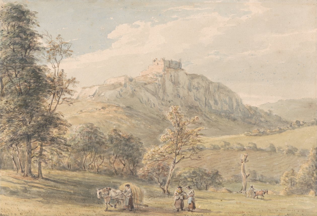 Carreg Cennan kastély alkotó: Paul Sandby