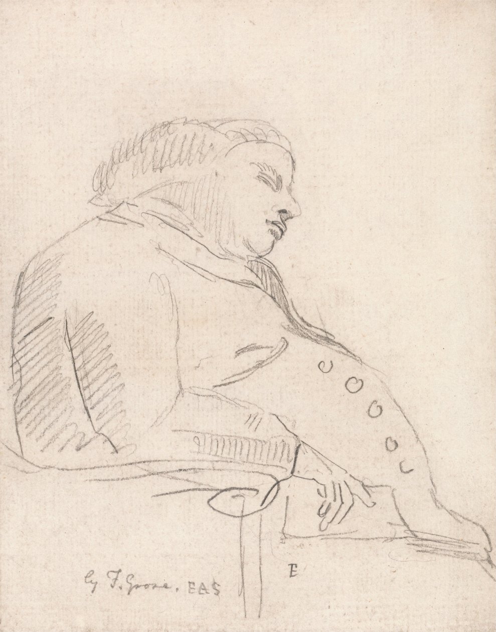 Francis Grose alszik egy székben alkotó: Paul Sandby