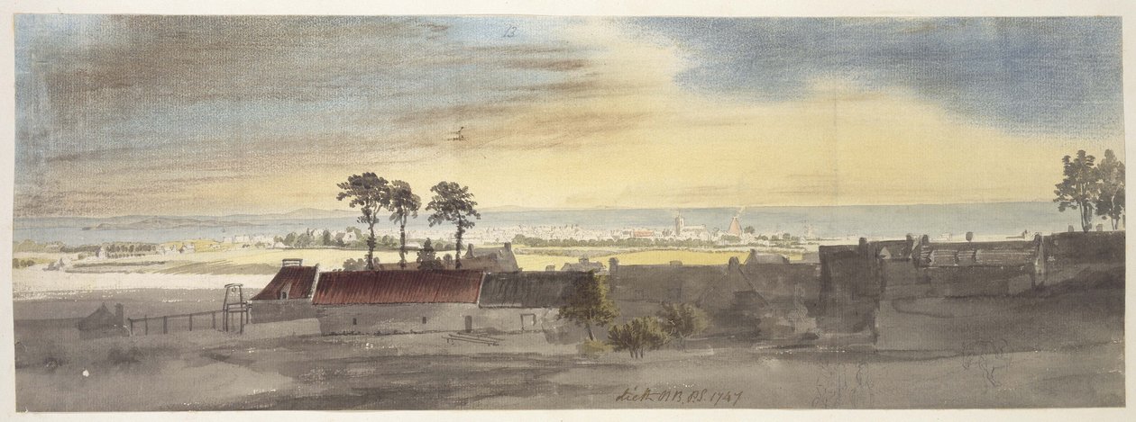 Leith, 1747 (akvarell és néhány színes kréta grafittal) alkotó: Paul Sandby