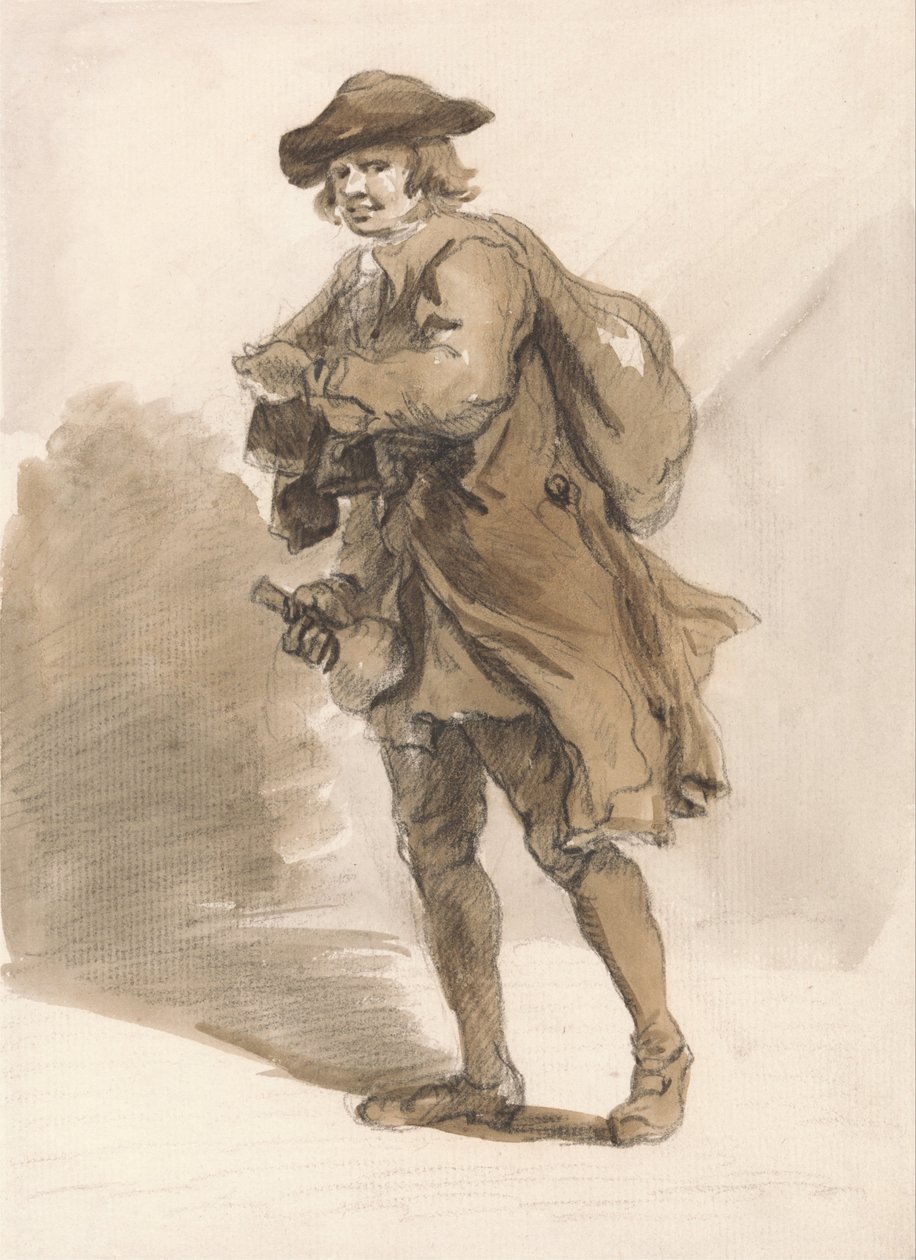 London sír- Egy ember palackkal alkotó: Paul Sandby