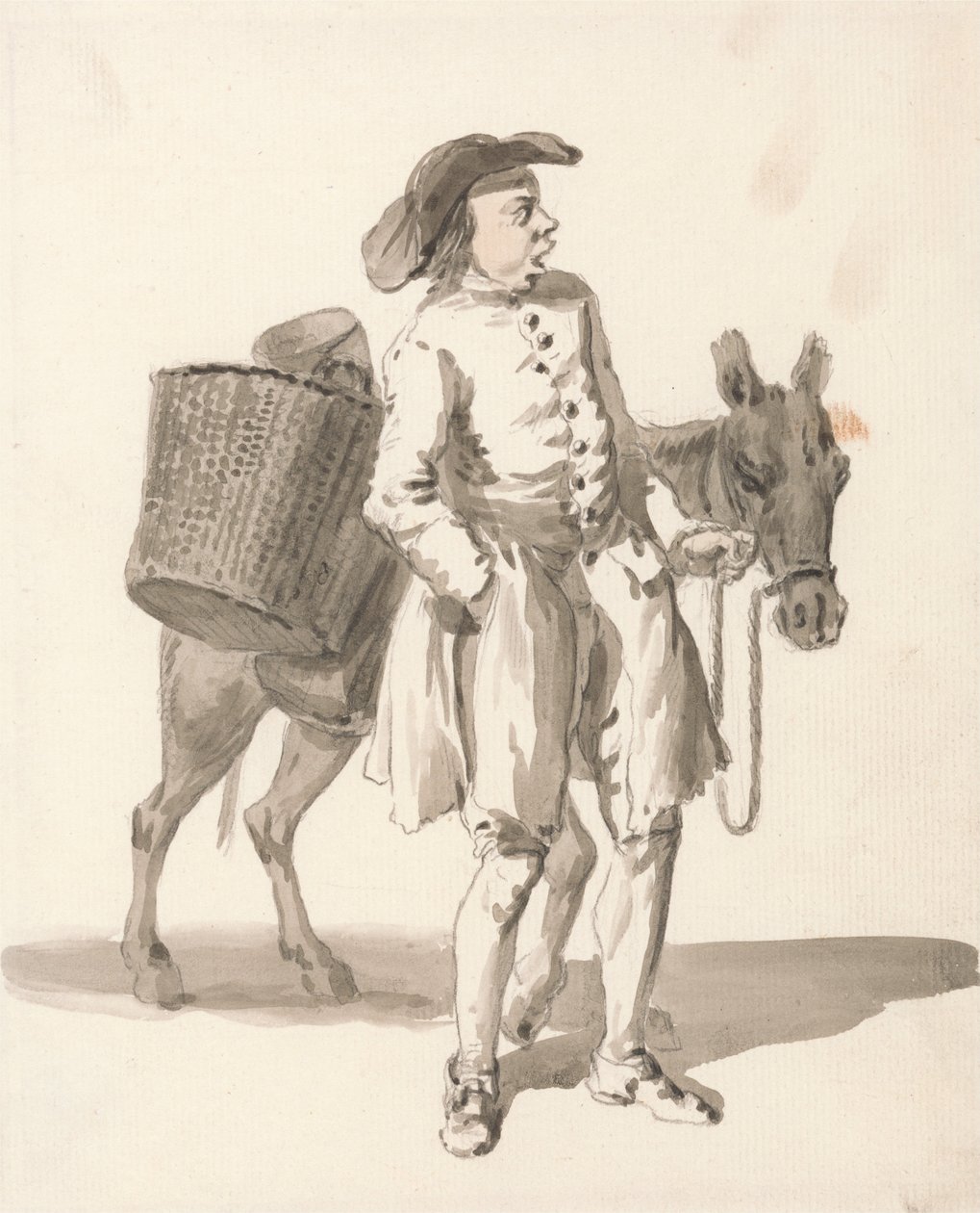 London sír- Fiú szamárral alkotó: Paul Sandby