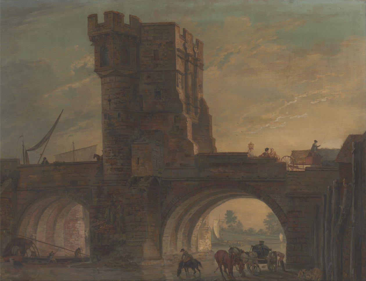 Régi híd Shrewsburyben alkotó: Paul Sandby