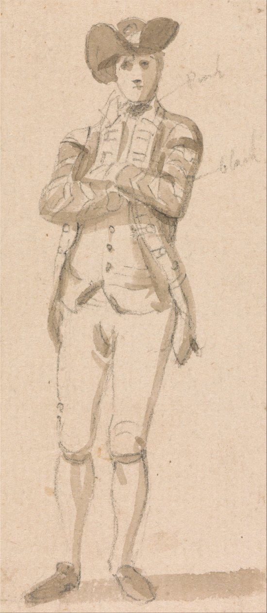 Egy fiatalember álló alakja alkotó: Paul Sandby