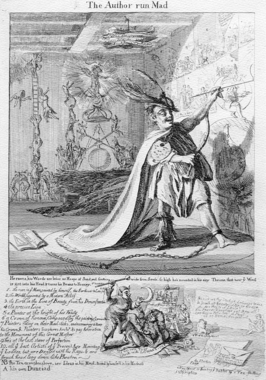The Author Run Mad, 1755 alkotó: Paul Sandby