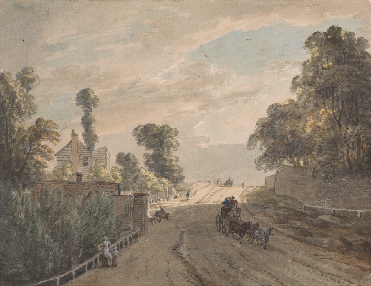 A Bayswater Turnpike alkotó: Paul Sandby