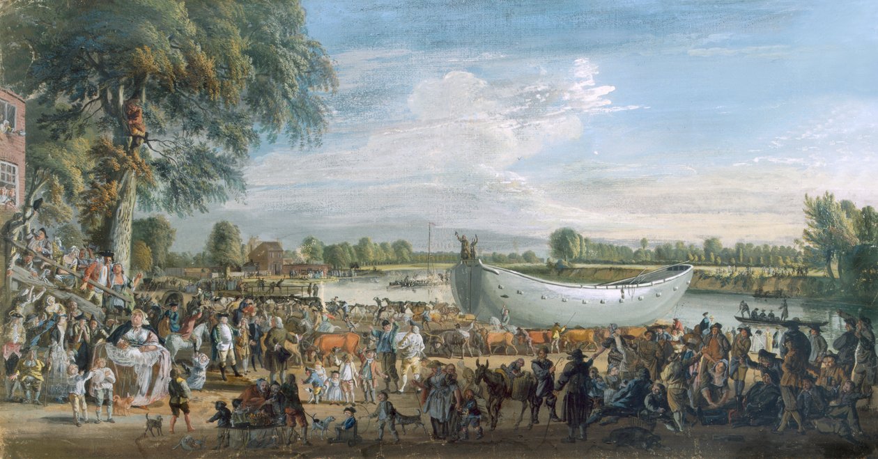 A kínai szemét Virginia Water felé tart, 1753 körül alkotó: Paul Sandby