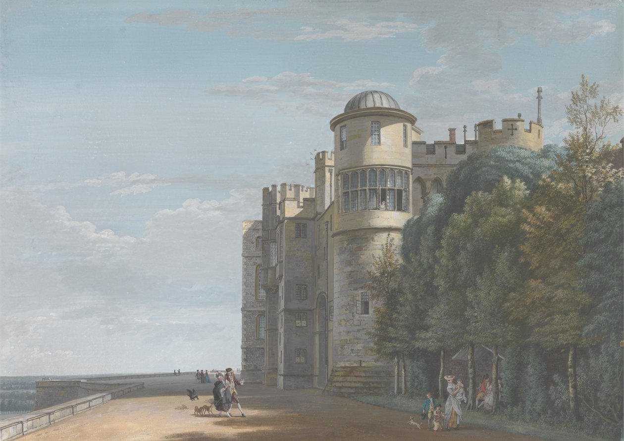 Az északi terasz, keletre néz alkotó: Paul Sandby