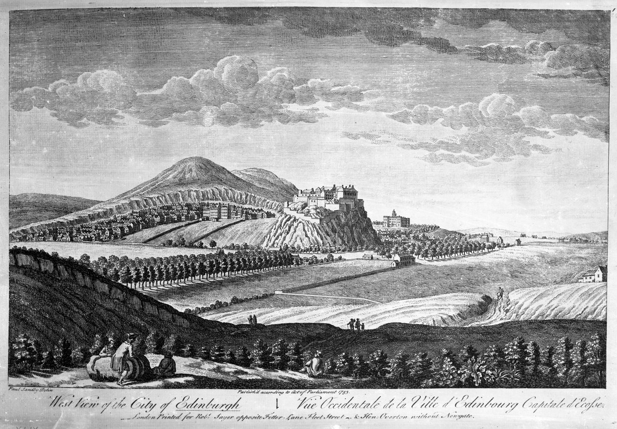 Edinburgh város nyugati képe, 1753 alkotó: Paul Sandby