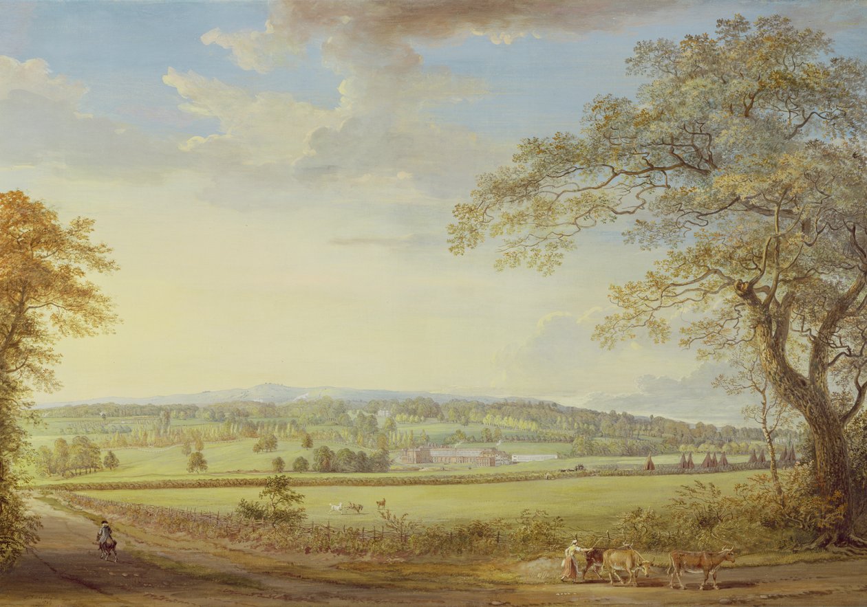 Whatman Turkey Mill Kentben, 1794 (gouache, testszín, wc és ceruza, vászonra fektetett papíron) alkotó: Paul Sandby