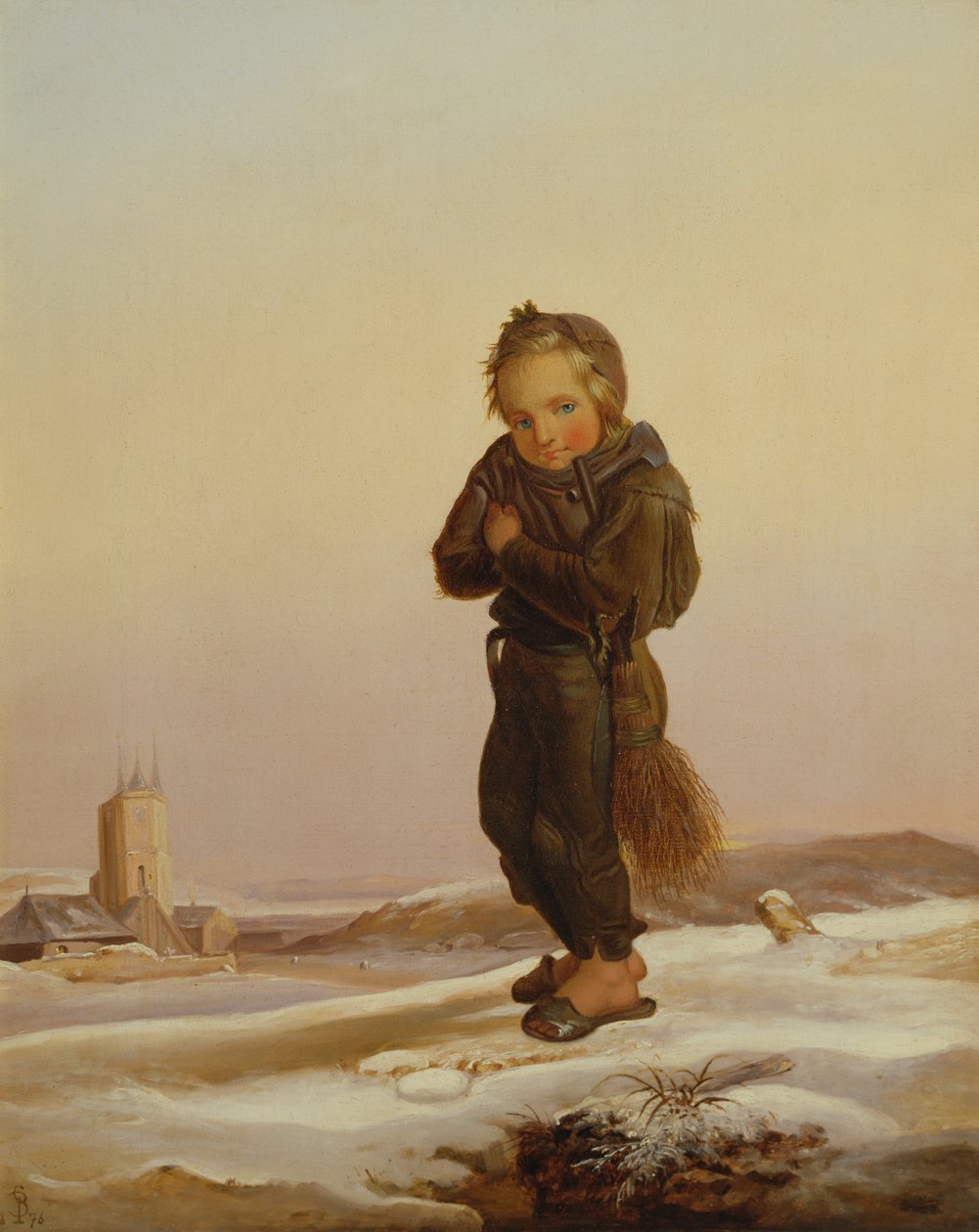 Gyermekkéményseprő hóban, 1876 alkotó: Paul Seignac