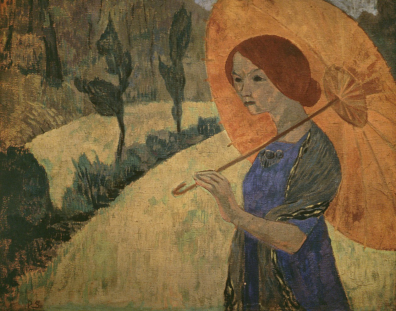 Madame Serusier napernyővel, 1912 alkotó: Paul Sérusier