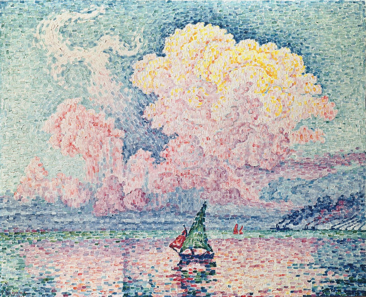 Antibes, a rózsaszín felhő, 1916 alkotó: Paul Signac