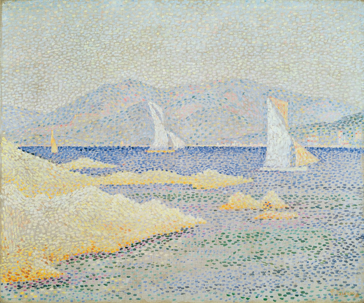 Tengerparti jelenet, 1893 alkotó: Paul Signac