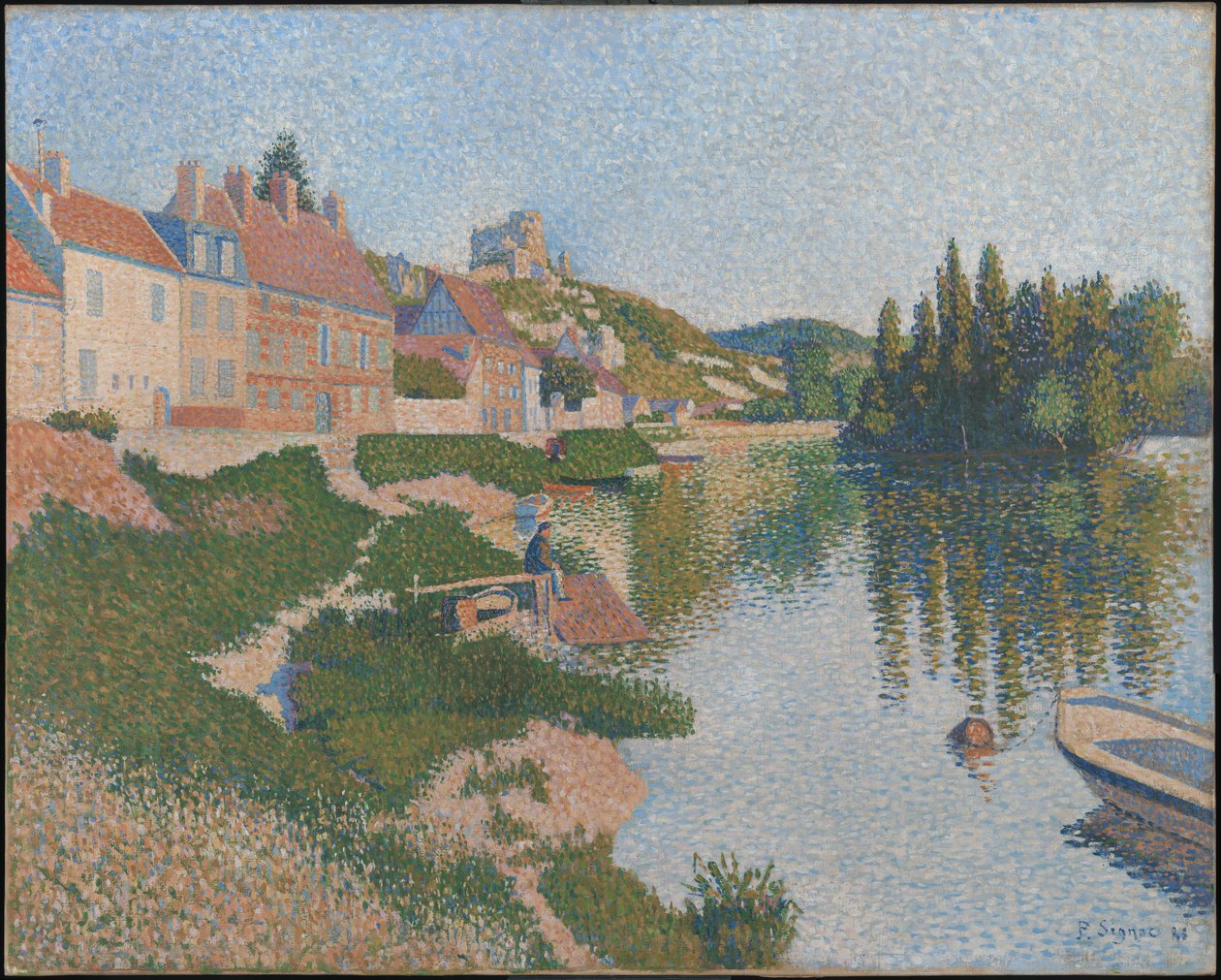 A bank ; Les Andelys alkotó: Paul Signac