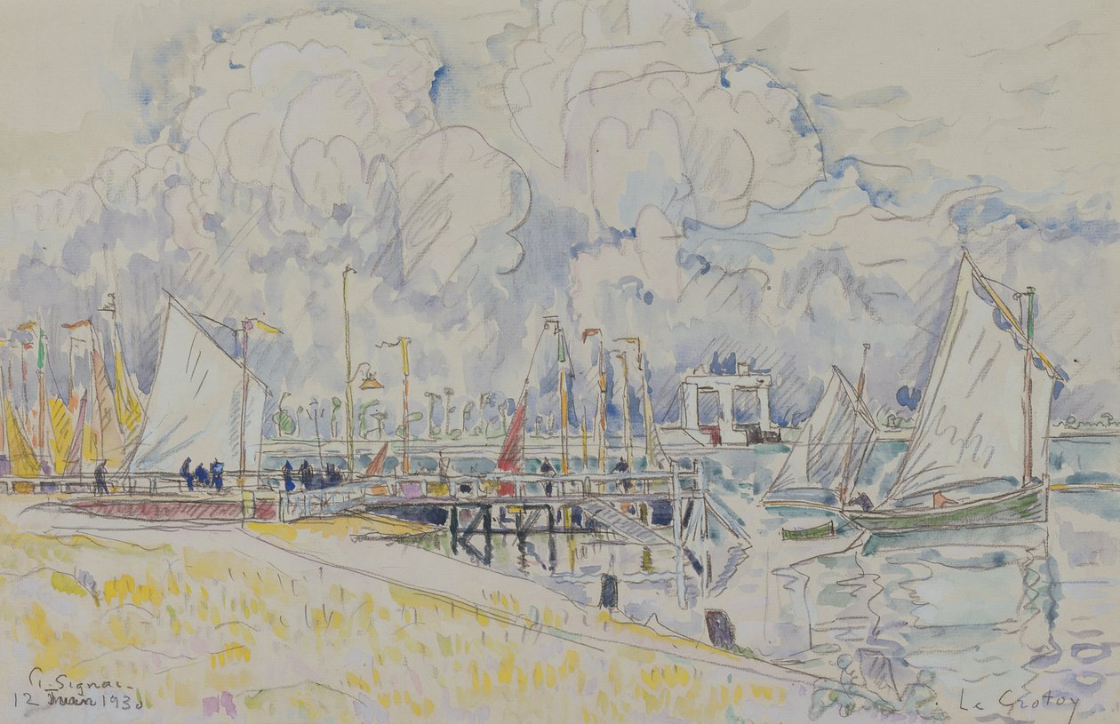 Le Crotoy, 1930 (wc ceruzával papíron) alkotó: Paul Signac