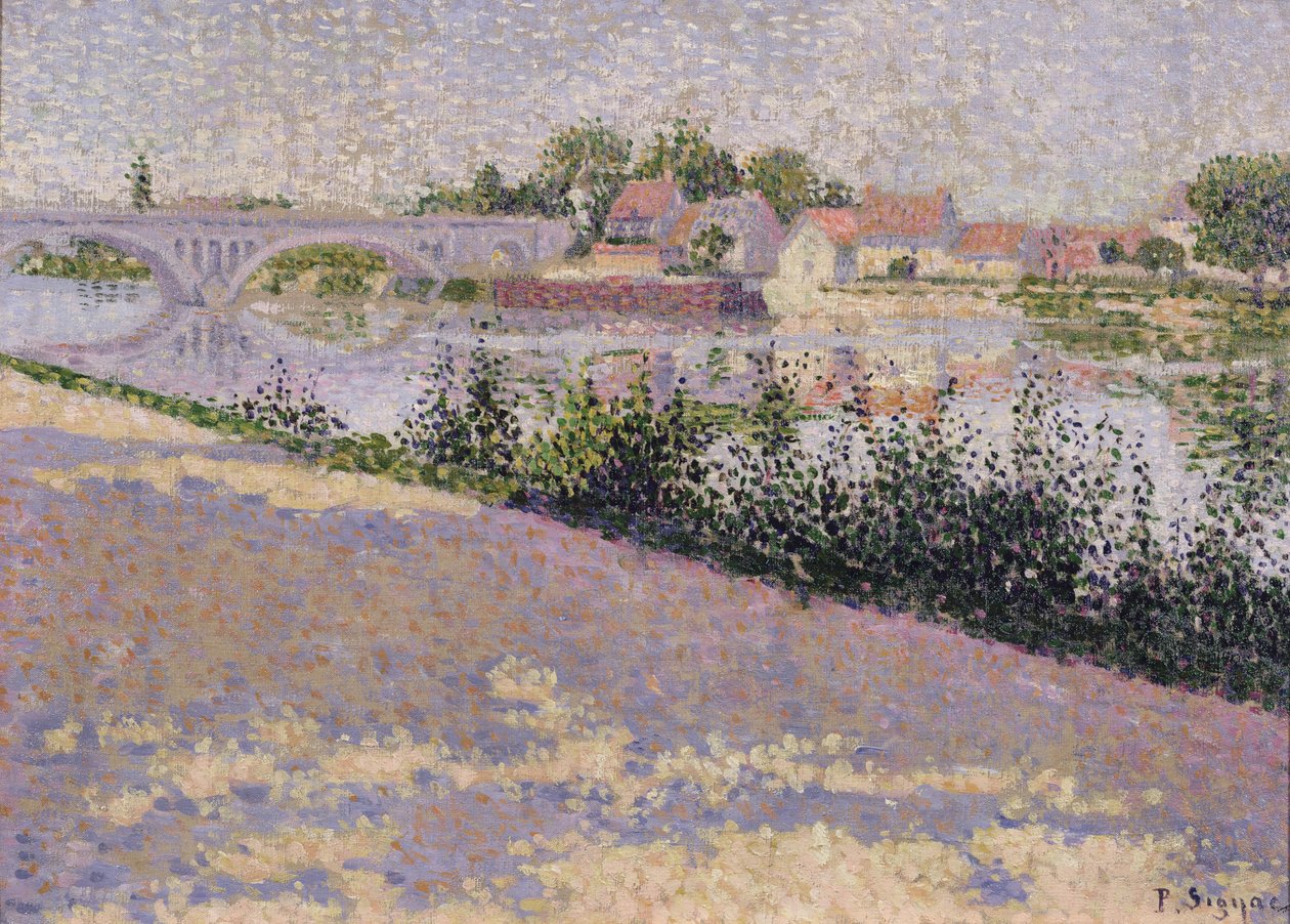 Les Andelys, Port Morin, 1886 alkotó: Paul Signac