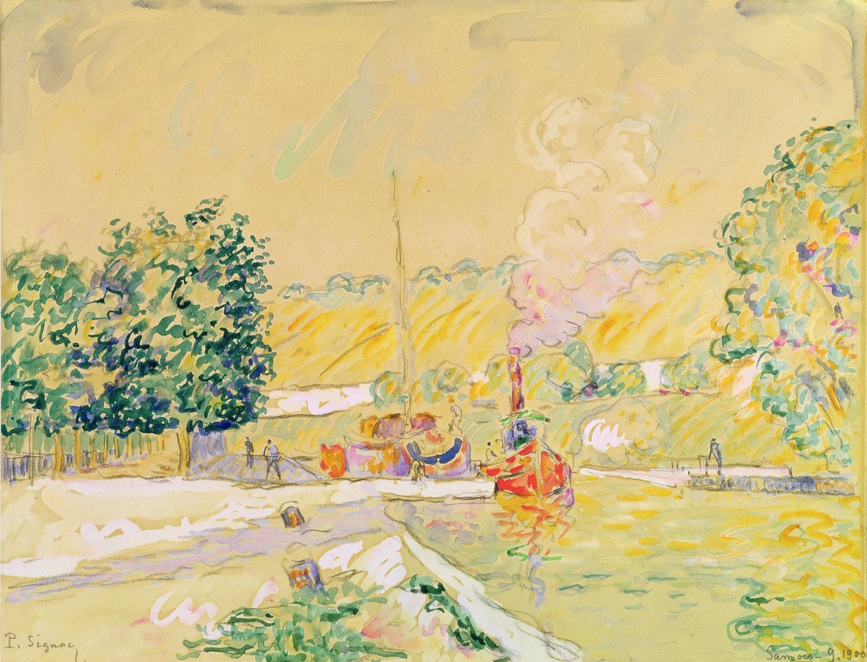 Zár Sannoisban, 1900 (akvarell, papír) alkotó: Paul Signac