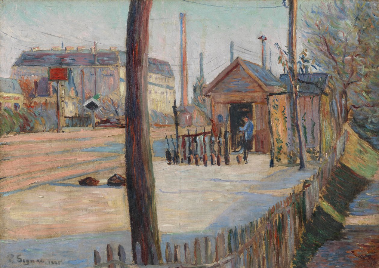 Vasúti csomópont Bois-Colombes közelében alkotó: Paul Signac