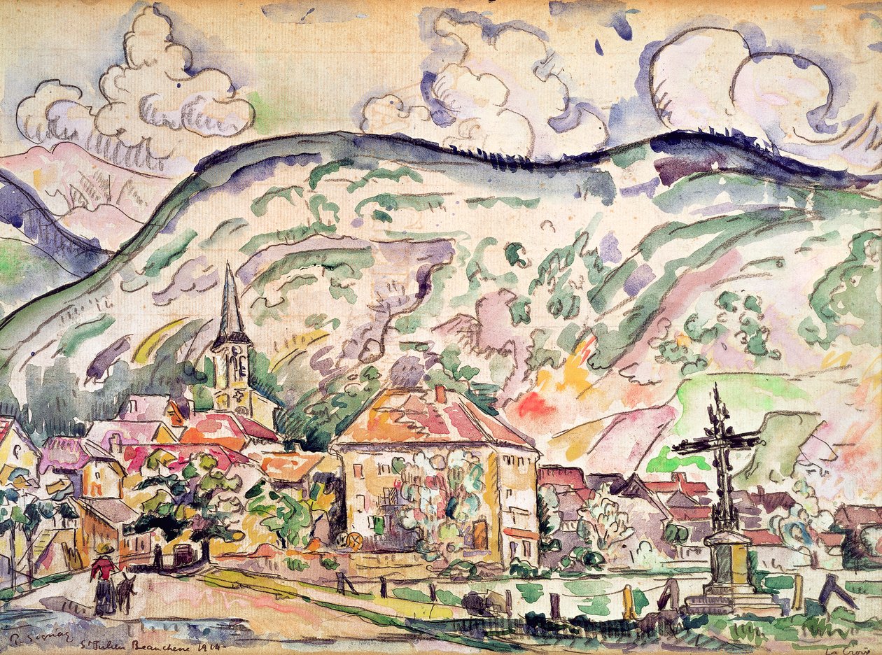 Saint-Julien-Beauchêne, 1914 (akvarell, papír) alkotó: Paul Signac
