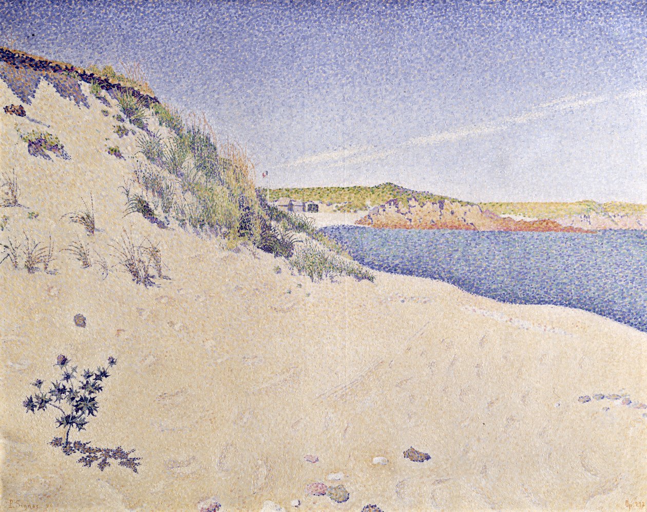 Homokos tengerpart, 1890 alkotó: Paul Signac