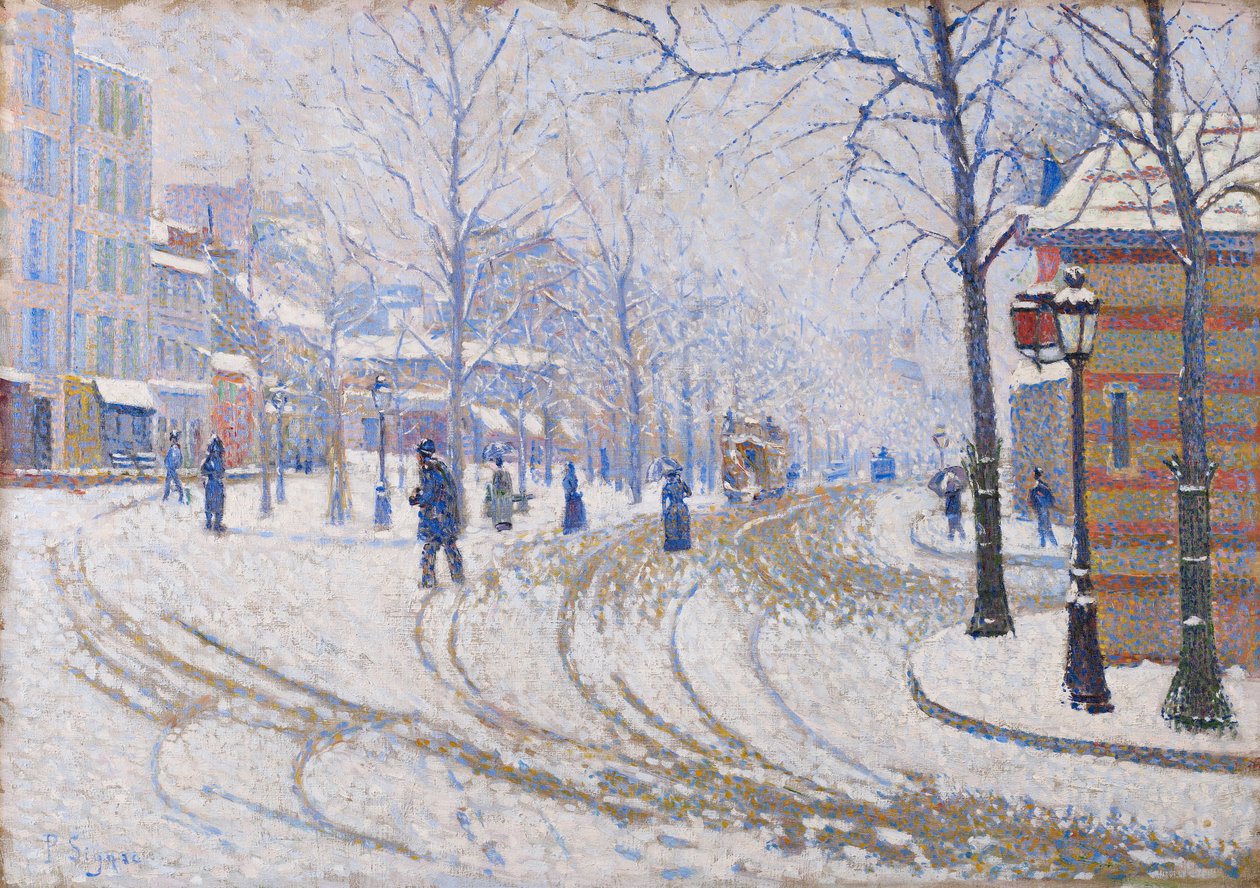 Snow, Boulevard de Clichy, Párizs, 1886 alkotó: Paul Signac