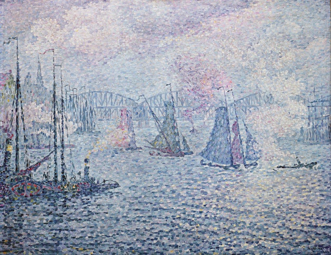 A rotterdami kikötő, vagy a füstök, 1906 alkotó: Paul Signac