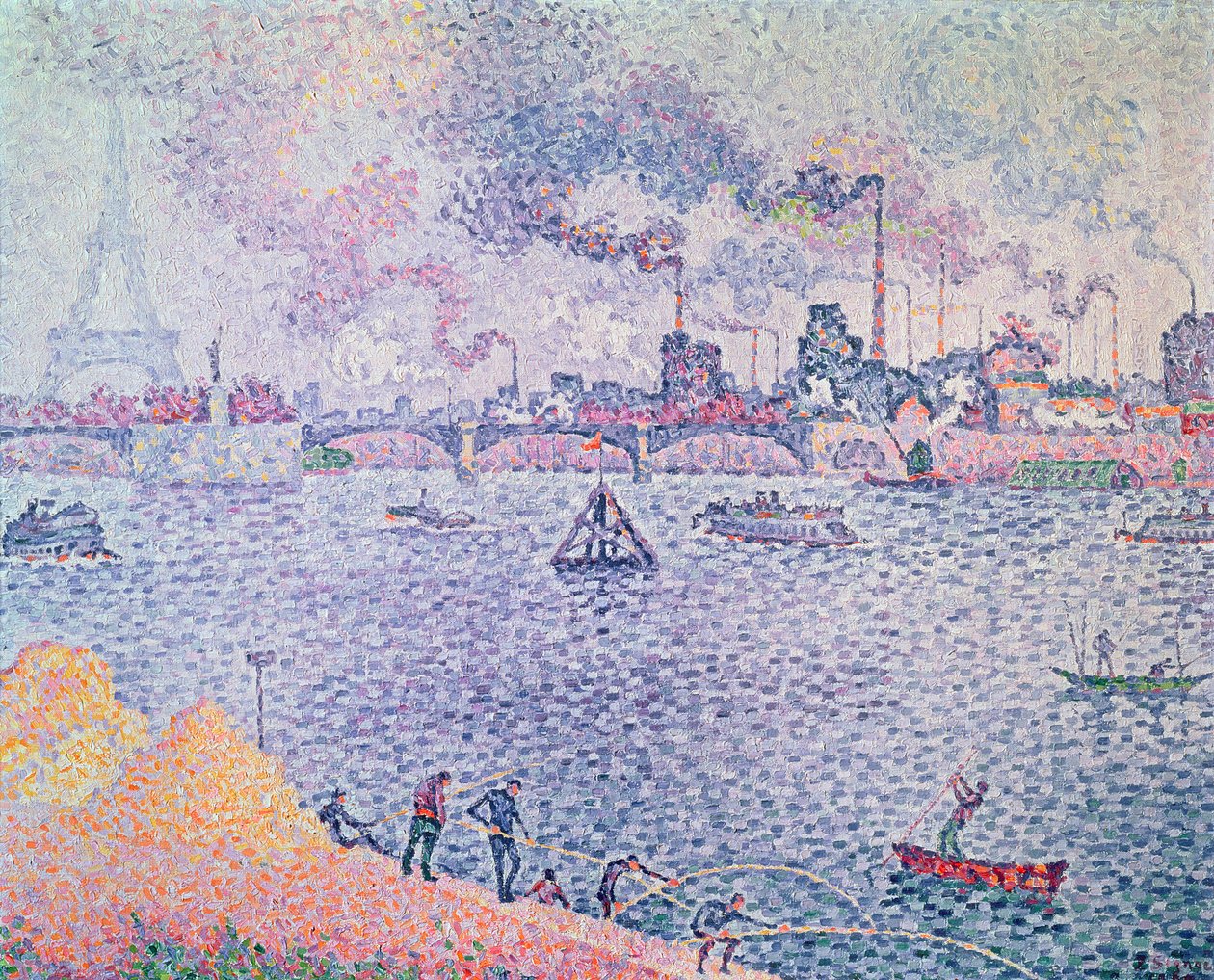 A Szajna, Grenelle, 1899 alkotó: Paul Signac