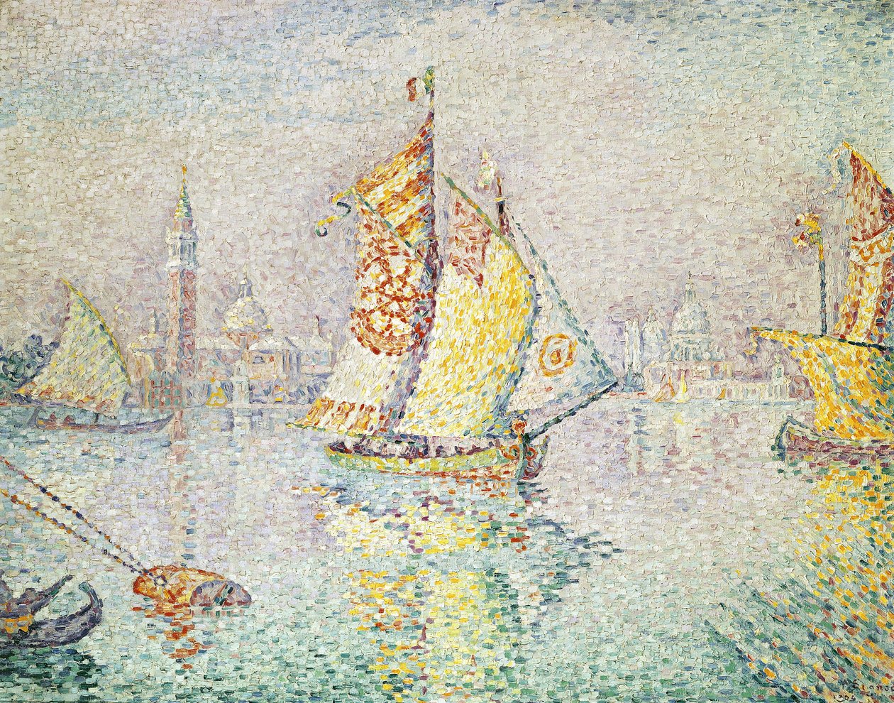 A sárga vitorla, Velence, 1904 alkotó: Paul Signac