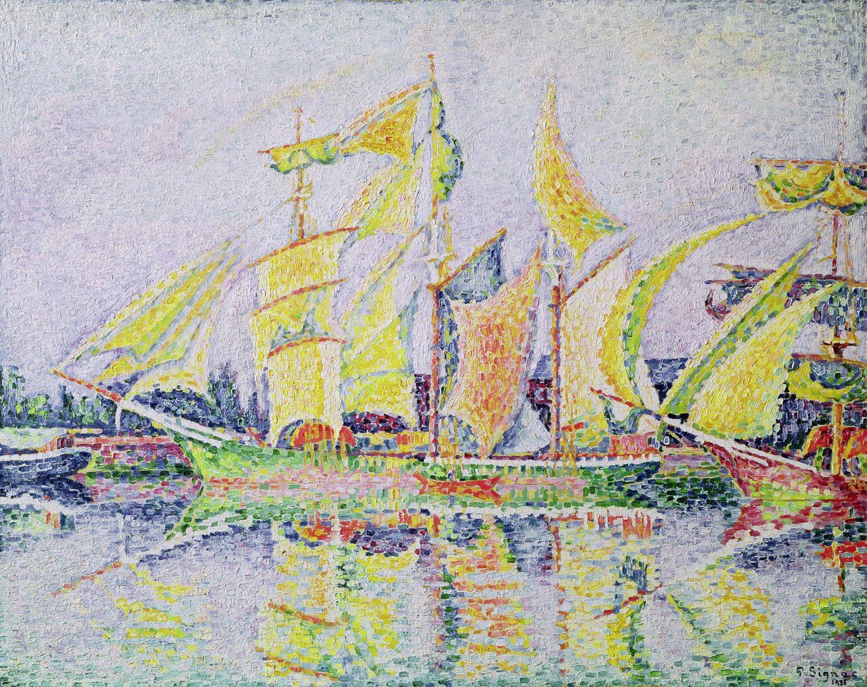 Három sárga árboc, 1931 alkotó: Paul Signac