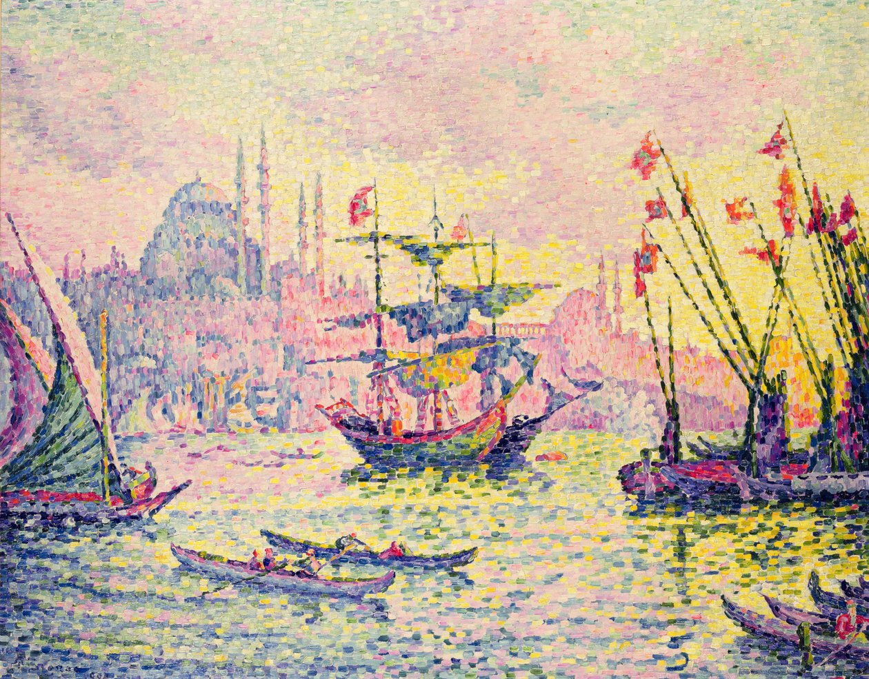 Konstantinápoly látképe, 1907 alkotó: Paul Signac