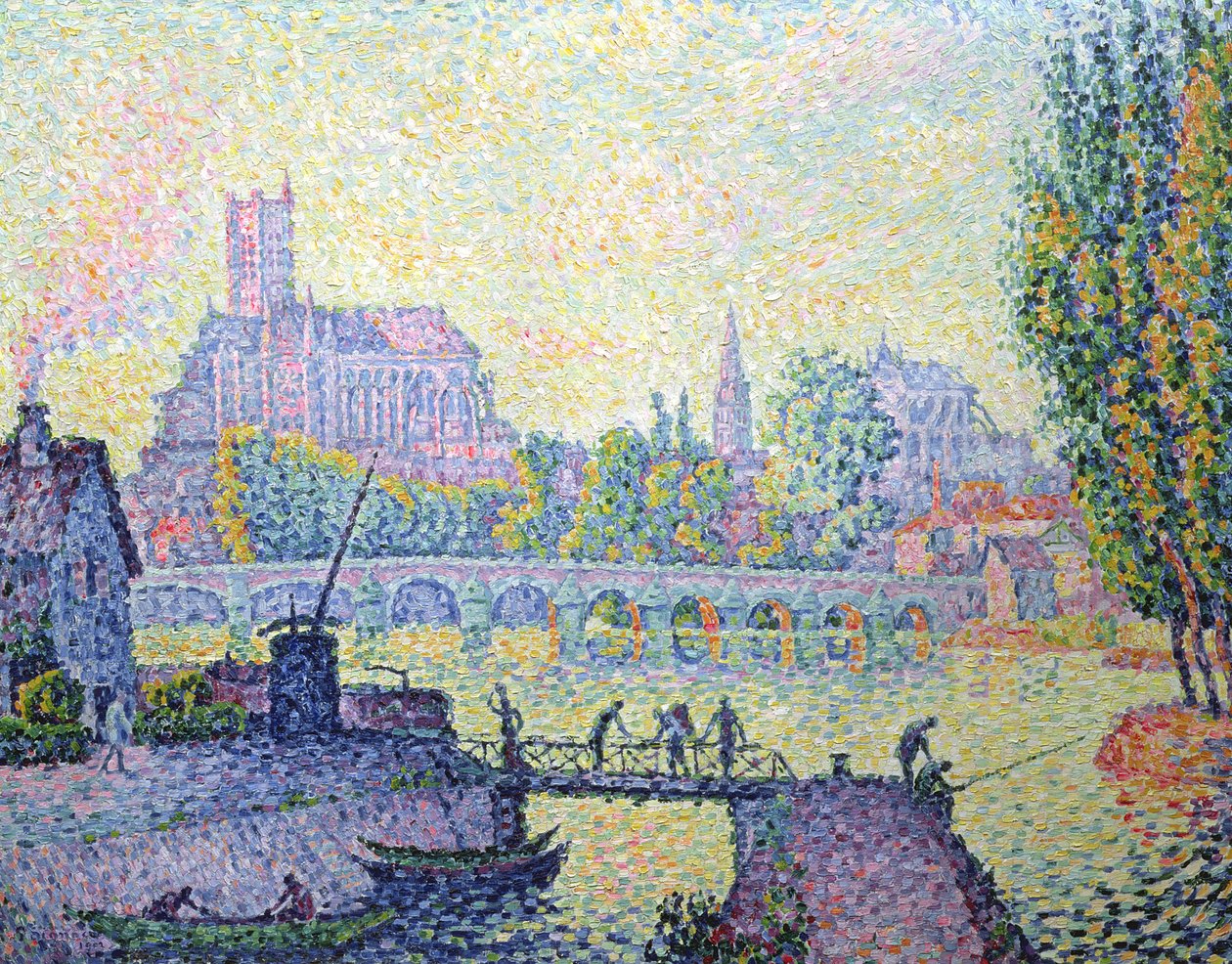 Kilátás az auxerrei hídra, 1902 alkotó: Paul Signac