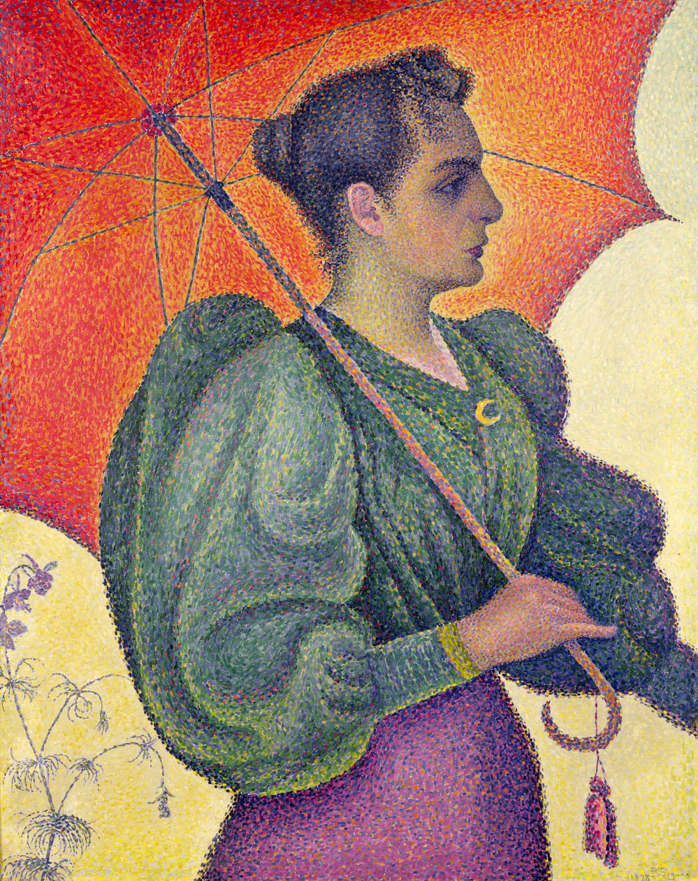 Nő napernyővel, 1893 alkotó: Paul Signac