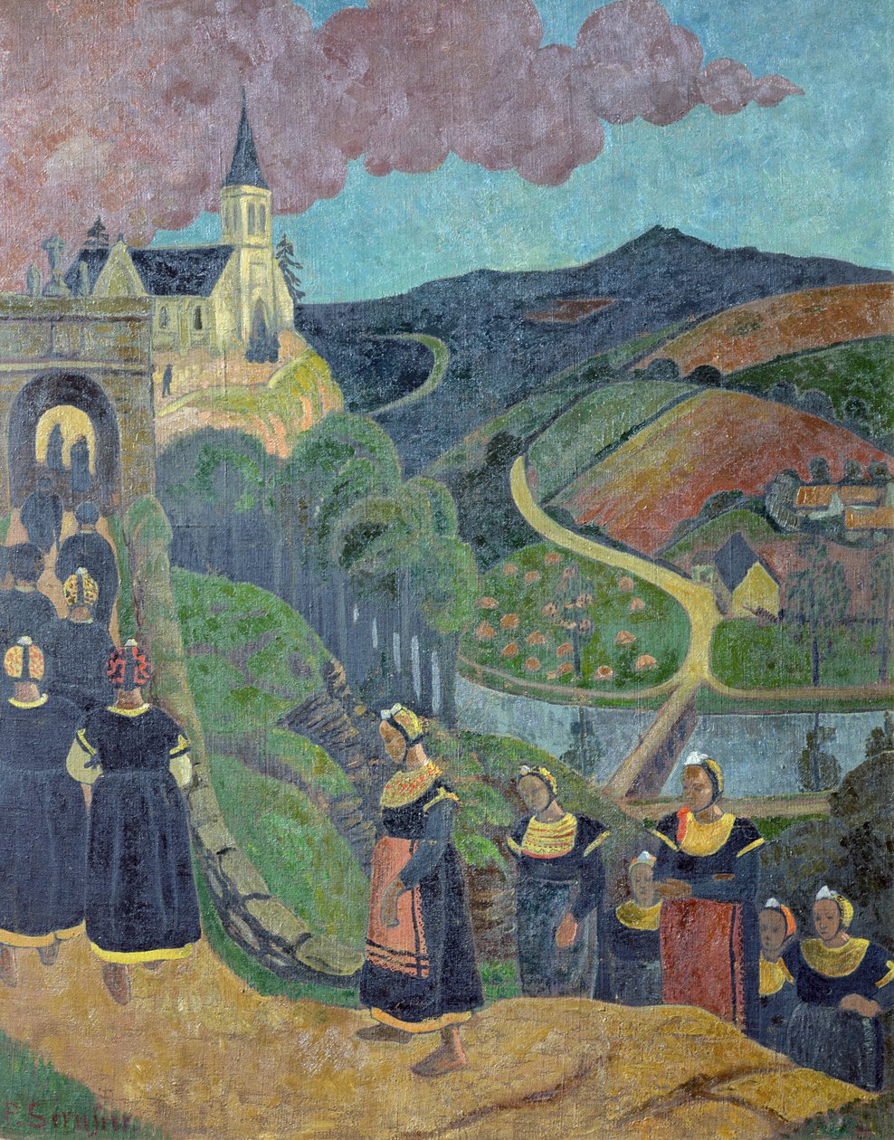 Notre-Dame-des-Portes kegyelme Chateauneuf-du-Faou-ban, 1894 körül alkotó: Paul Sérusier