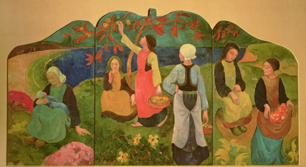 A Pont Aven Triptichon, 1892-93 (tábla) alkotó: Paul Sérusier