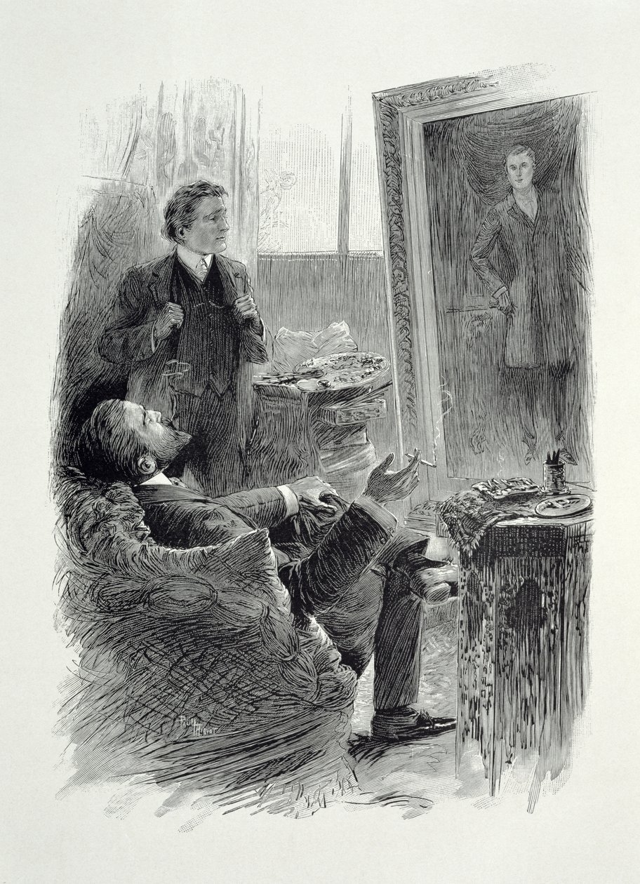 Illusztráció Oscar Wilde (1854-1900) „Dorian Gray képe” című művéből, E. d