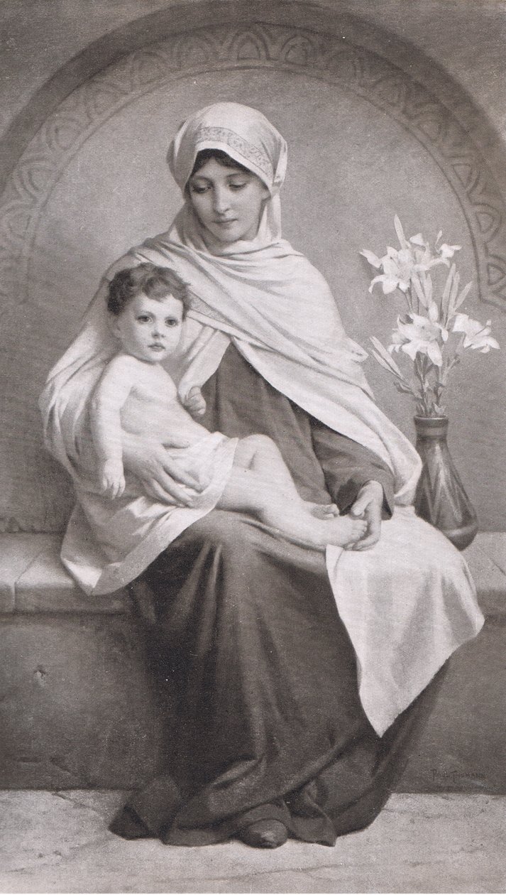 Anya és gyermeke, Bibbys Annual, 1916-1917 alkotó: Friedrich Paul Thumann