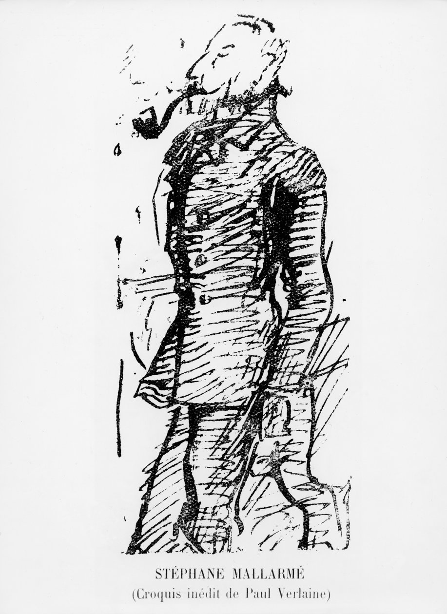 Vázlat Stephane Mallarme-ról, 19. század alkotó: Paul Verlaine