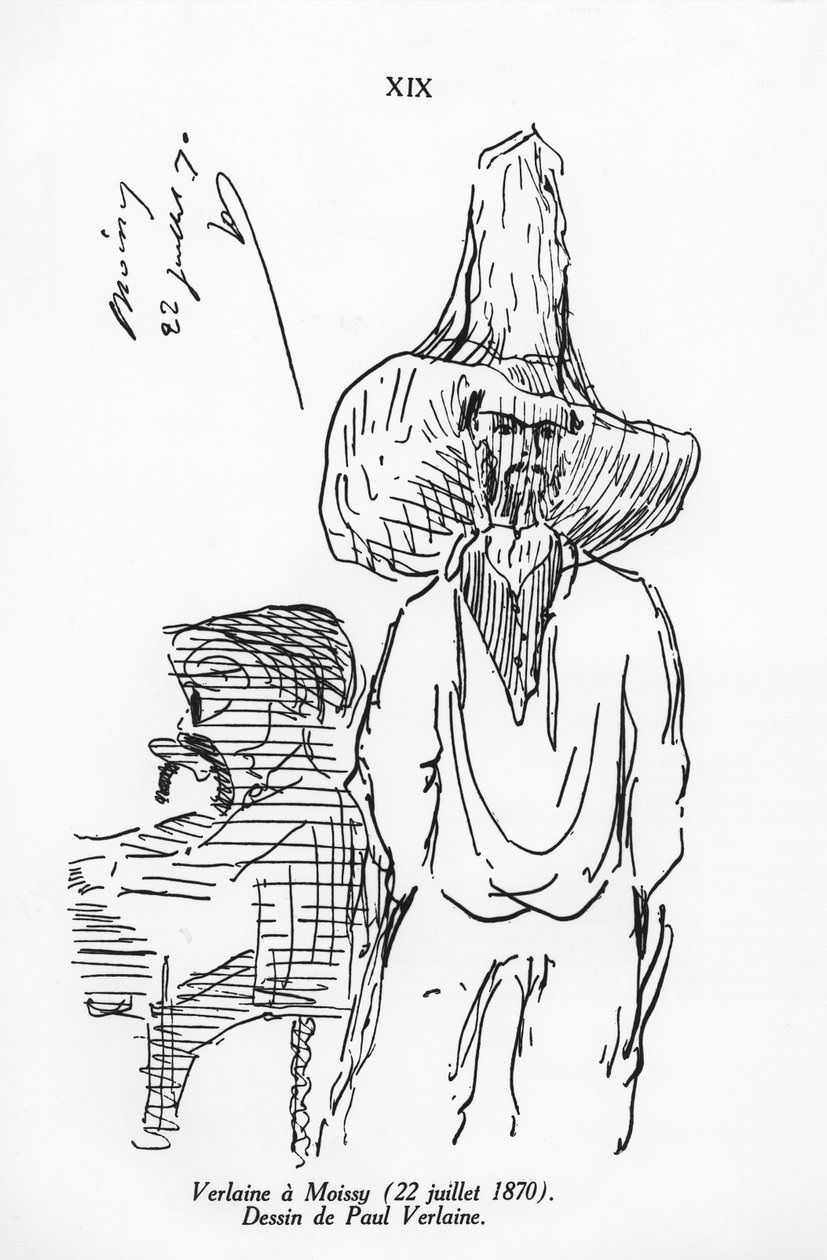 Verlaine in Moissy, 1870. július 22 alkotó: Paul Verlaine