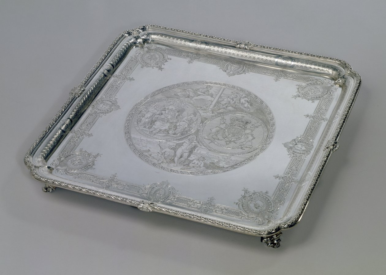 The Walpole Salver, 1728 (ezüst) alkotó: Paul de Lamerie