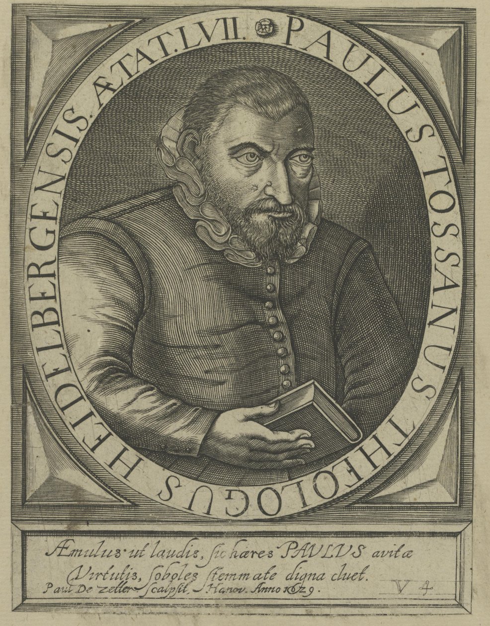 Paulus Tossanus arcképe alkotó: Paul de Zetter  